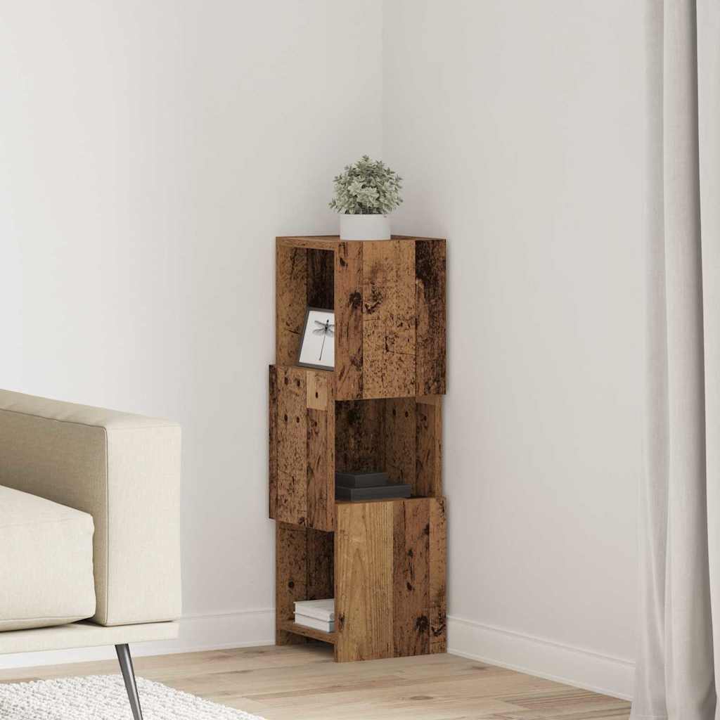 vidaXL Corner Cabinet Reclaimed Wood 25.5x25x80cm Engineered Wood