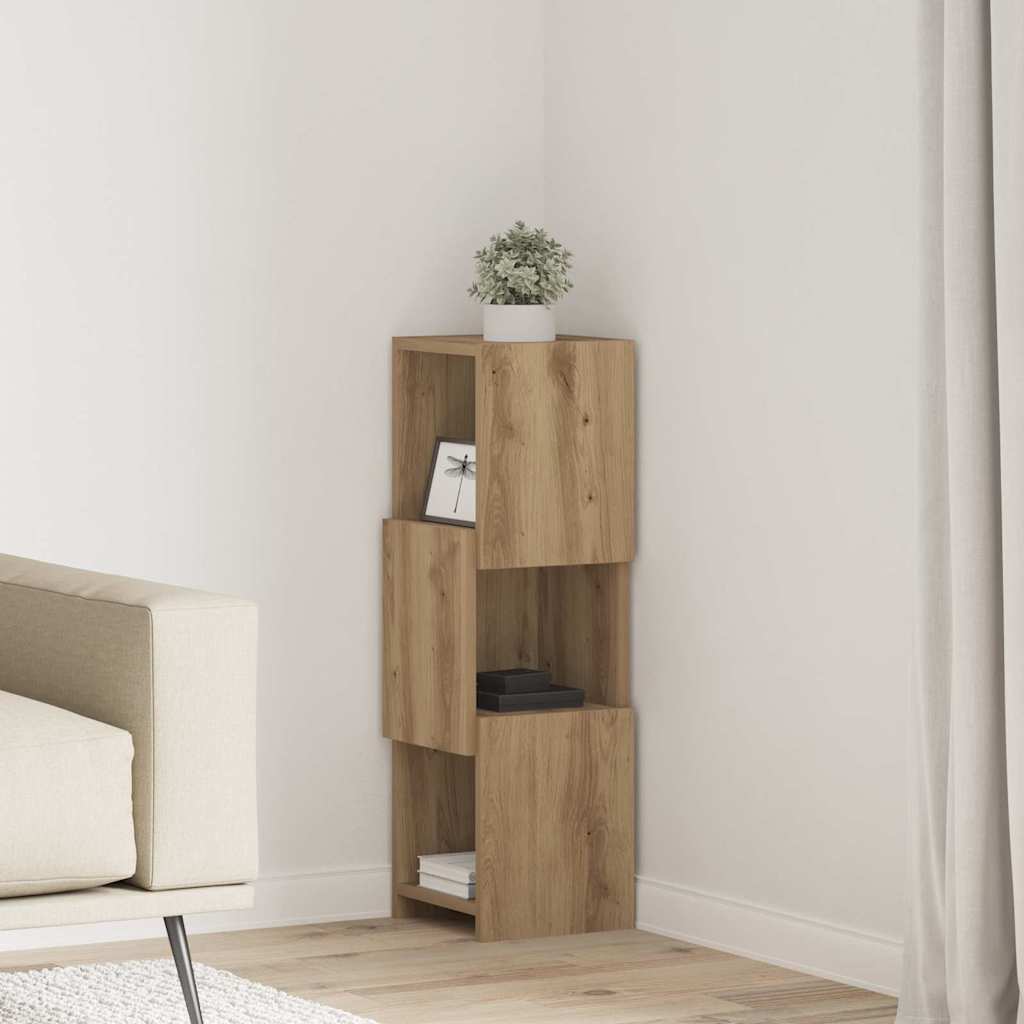 vidaXL Corner Cabinet Artisan Oak 25.5x25x80cm Engineered Wood