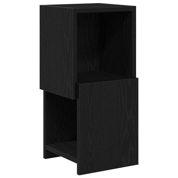 vidaXL Corner Cabinet Black Oak Look 25.5x25x55cm Engineered Wood