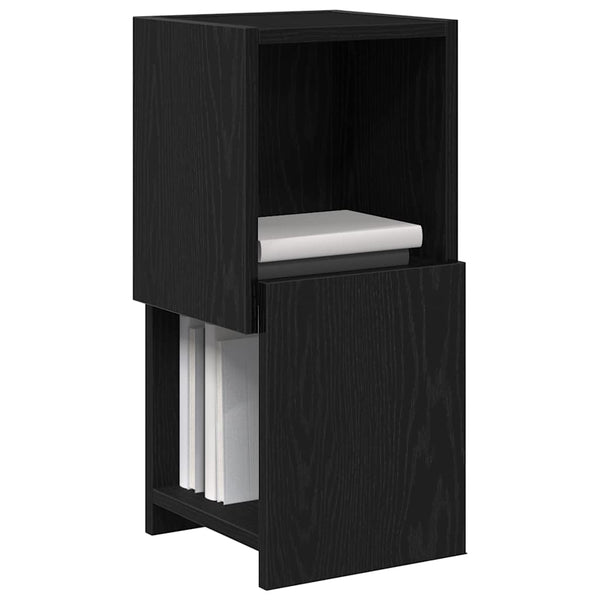 vidaXL Corner Cabinet Black Oak Look 25.5x25x55cm Engineered Wood