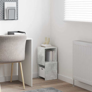 vidaXL Corner Cabinet Concrete Grey 25.5x25x55 cm Engineered Wood
