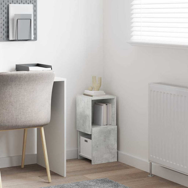 vidaXL Corner Cabinet Concrete Grey 25.5x25x55 cm Engineered Wood