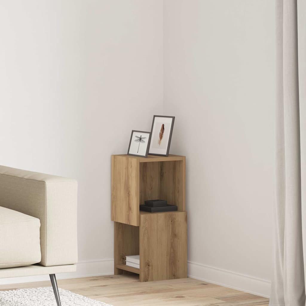 vidaXL Corner Cabinet Artisan Oak 25.5x25x55 cm Engineered Wood