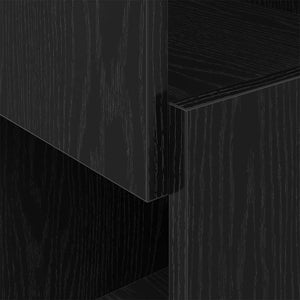 vidaXL Corner Cabinet Black Oak Look 30.5x30x95cm Engineered Wood