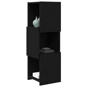 vidaXL Corner Cabinet Black Oak Look 30.5x30x95cm Engineered Wood