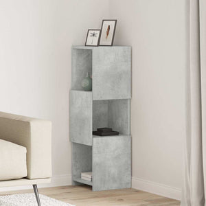 vidaXL Corner Cabinet Concrete Gray 30.5x30x95cm Engineered Wood