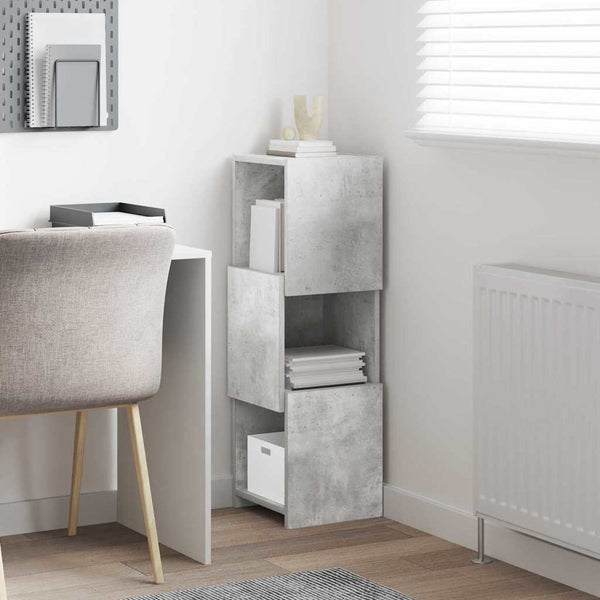 vidaXL Corner Cabinet Concrete Gray 30.5x30x95cm Engineered Wood