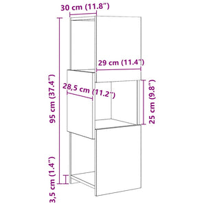 vidaXL Corner Cabinet Artisan Oak 30.5x30x95 cm Engineered Wood