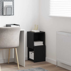 vidaXL Corner Cabinet Black Oak Look 30.5x30x65cm Engineered Wood