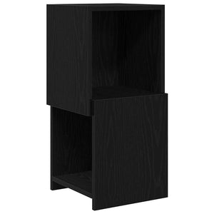 vidaXL Corner Cabinet Black Oak Look 30.5x30x65cm Engineered Wood