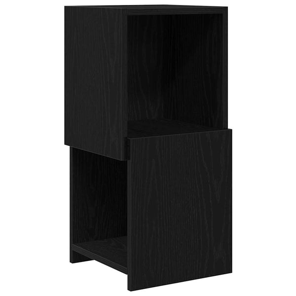 vidaXL Corner Cabinet Black Oak Look 30.5x30x65cm Engineered Wood