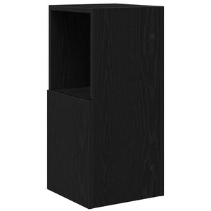 vidaXL Corner Cabinet Black Oak Look 30.5x30x65cm Engineered Wood