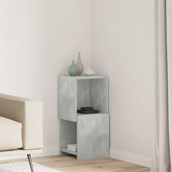 vidaXL Corner Cabinet Concrete Grey 30.5x30x65cm Engineered Wood