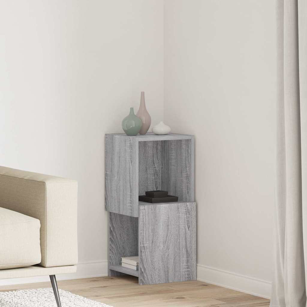 vidaXL Corner Cabinet Sonoma Grey 30.5x30x65cm Engineered Wood