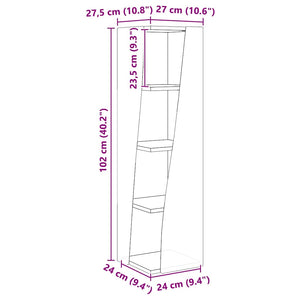 vidaXL Corner Cabinet Sonoma Oak 27.5x27x102cm Engineered Wood