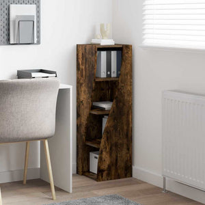 vidaXL Corner Cabinet Smoked Oak 32x32x102cm Engineered Wood