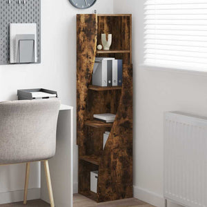 vidaXL Corner Cabinet Smoked Oak 32x32x140cm Engineered Wood