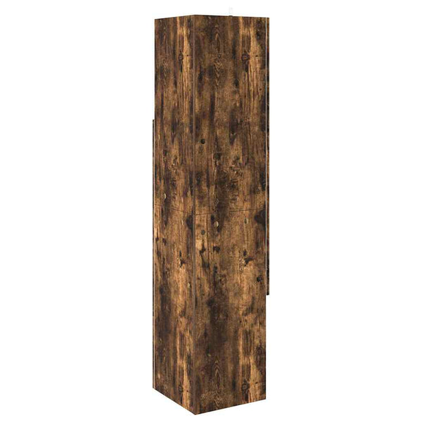 vidaXL Corner Cabinet Smoked Oak 32x32x140cm Engineered Wood