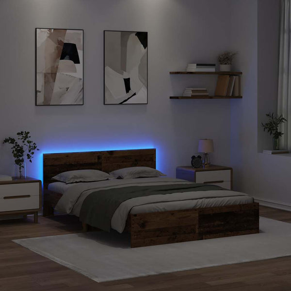 Bettrahmen Altholz 135x190 cm mit Kopfteil
