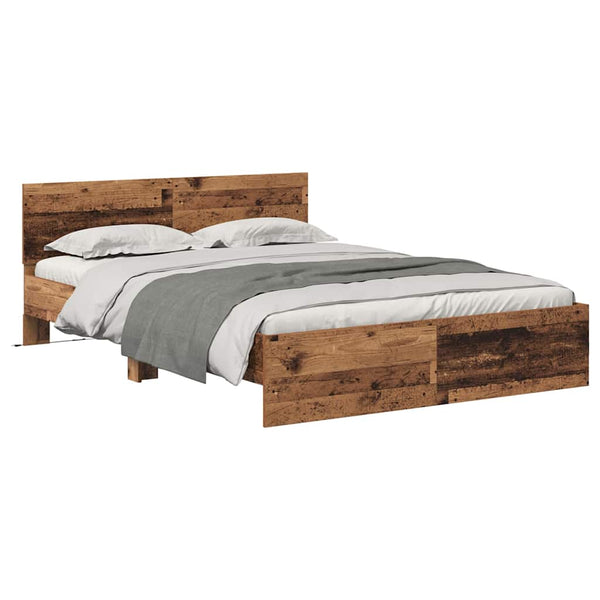 Bettrahmen Altholz 135x190 cm mit Kopfteil