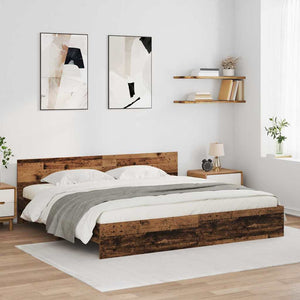 Bettrahmen Altholz 180x200 cm mit LED