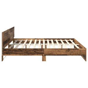 Bettrahmen Altholz mit Kopfteil 200x200 cm