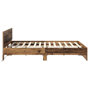 Bettrahmen Altholz 150x200 cm mit Kopfteil