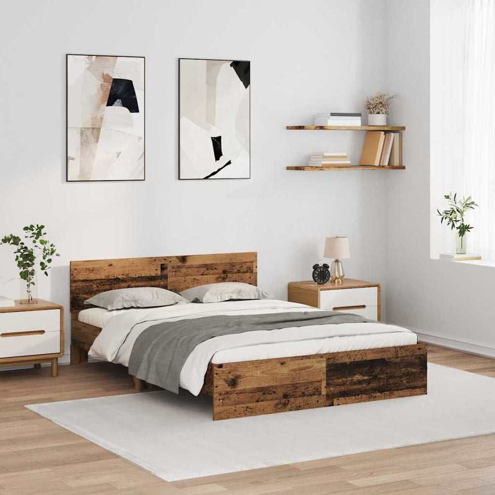 Bettrahmen Altholz 160x200 cm mit Kopfteil
