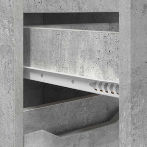 Badezimmermöbel Set mit Regal Beton Grau 4-teilig