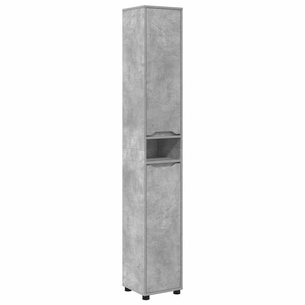 Badezimmermöbel Set mit Regal Beton Grau 4-teilig
