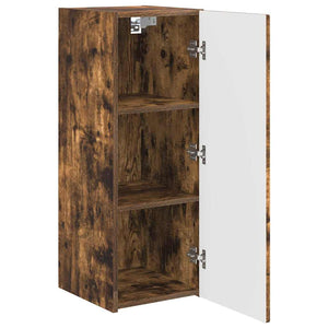 vidaXL TV Wall Cabinet 2 pcs Smoked Oak 30 x 31 x 80 cm