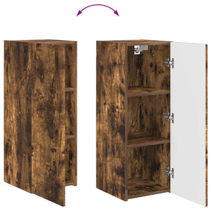 vidaXL TV Wall Cabinet 2 pcs Smoked Oak 30 x 31 x 80 cm