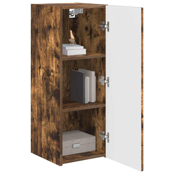 vidaXL TV Wall Cabinet 2 pcs Smoked Oak 30 x 31 x 80 cm