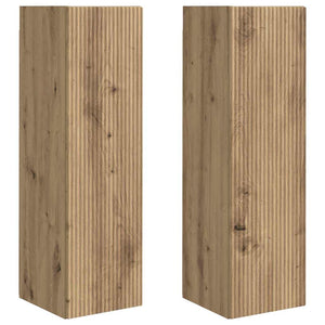 vidaXL TV Wall Cabinet 2 pcs Artisan Oak 30 x 31 x 100 cm
