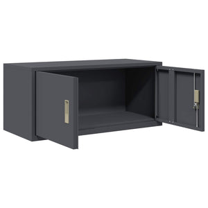 vidaXL Storage Cabinet Anthracite 90 x 40 x 40 cm Steel