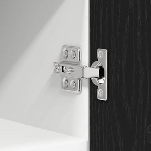 vidaXL Wall Cabinet with Door Black Oak and White 30 x 31 x 40 cm
