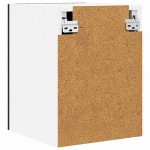 vidaXL Wall Cabinet with Door Black Oak and White 30 x 31 x 40 cm