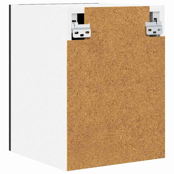 vidaXL Wall Cabinet with Door Black Oak and White 30 x 31 x 40 cm