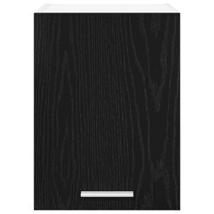 vidaXL Wall Cabinet with Door Black Oak and White 30 x 31 x 40 cm