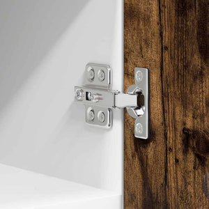 vidaXL Wall Cabinet 2 pcs Smoked Oak and White 30 x 31 x 40 cm