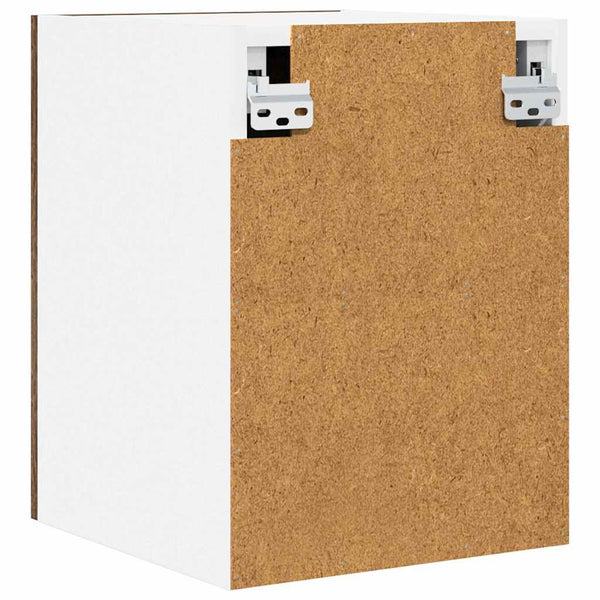 vidaXL Wall Cabinet 2 pcs Smoked Oak and White 30 x 31 x 40 cm