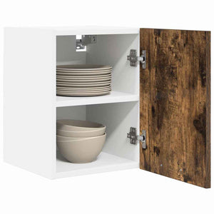 vidaXL Wall Cabinet 2 pcs Smoked Oak and White 30 x 31 x 40 cm