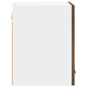 vidaXL Wall Cabinet 2 pcs Smoked Oak and White 30 x 31 x 40 cm