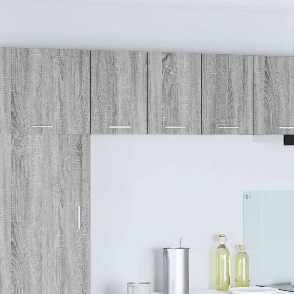 vidaXL Wall Cabinet Grey Sonoma and White 30 x 31 x 40 cm Engineered Wood
