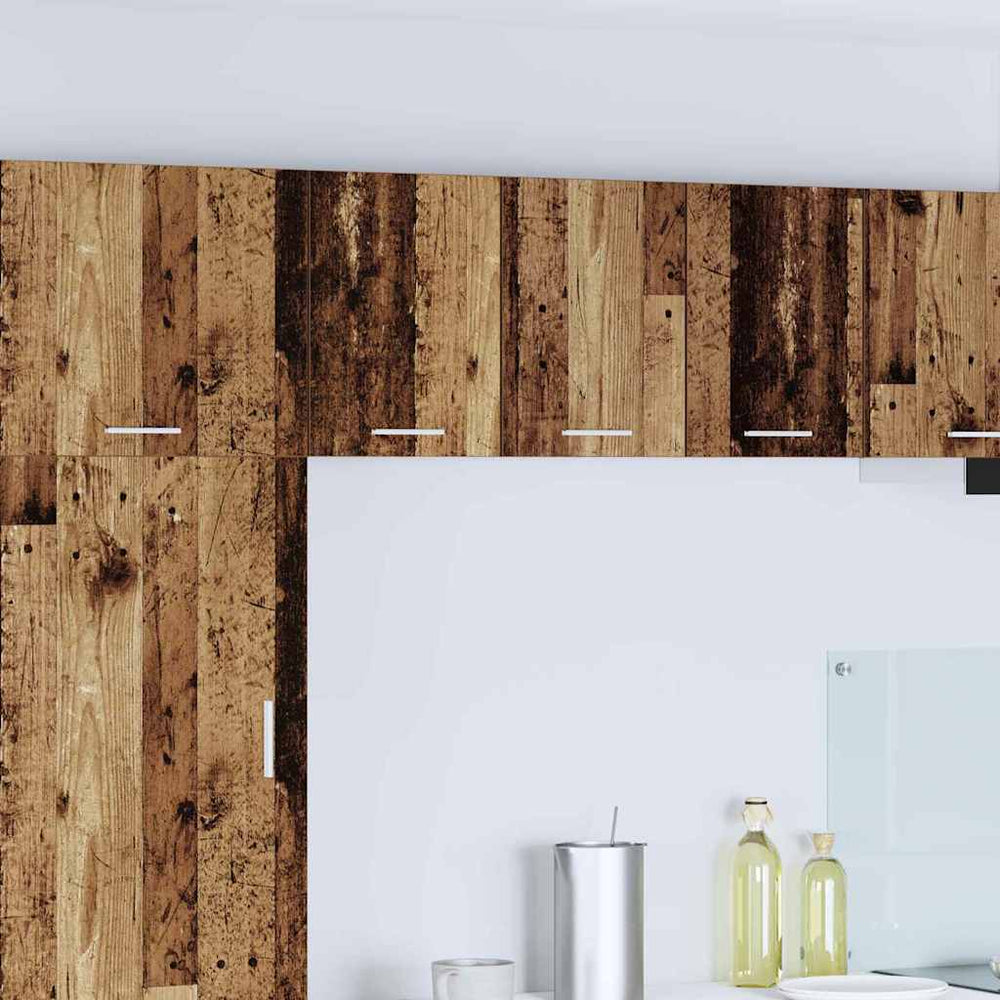 vidaXL Wall Cabinet Old Wood and White 30 x 31 x 40 cm Engineered Wood