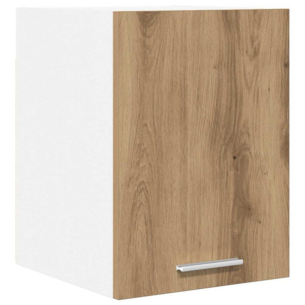 vidaXL Wall Cabinet with Door Artisan Oak and White 30 x 31 x 40 cm