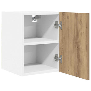 vidaXL Wall Cabinet with Door Artisan Oak and White 30 x 31 x 40 cm