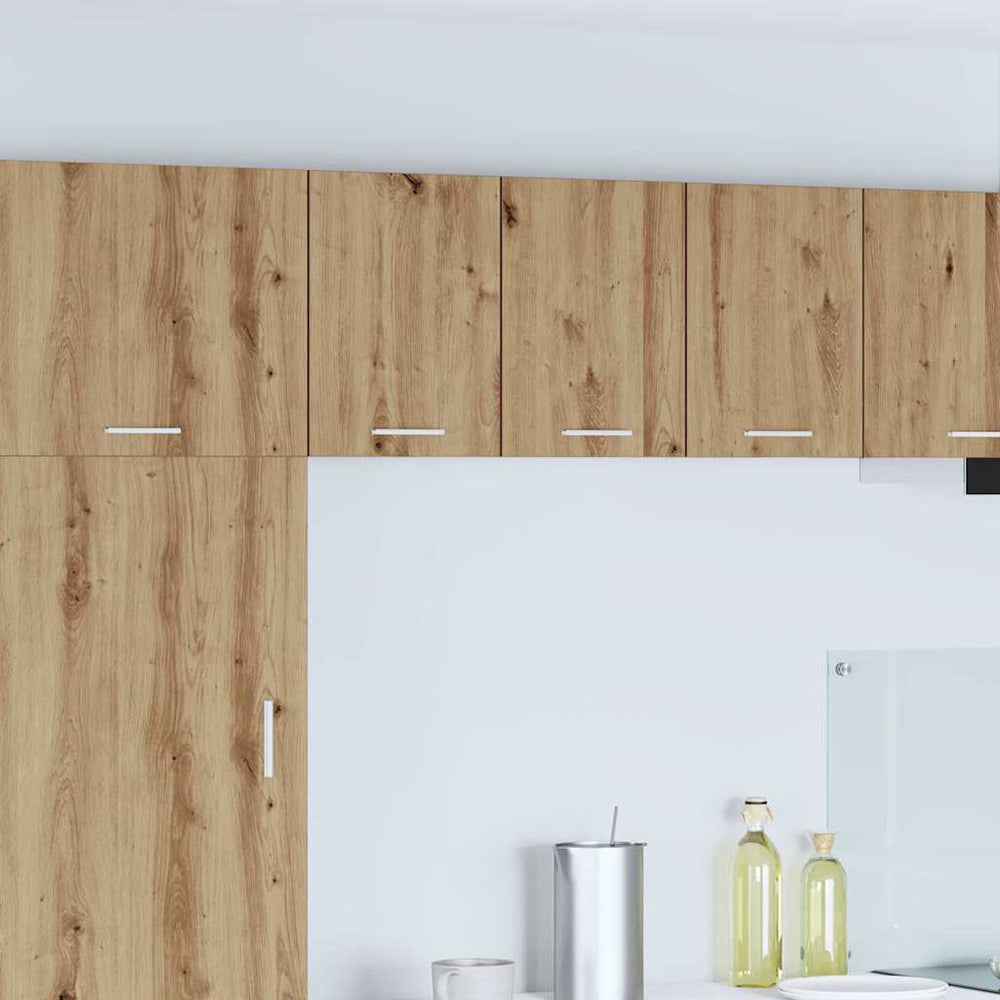 vidaXL Wall Cabinet 2 pcs Artisan Oak and White 30 x 31 x 40 cm