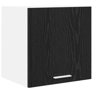 vidaXL Wall Cabinet with Door Black Oak and White 40 x 31 x 40 cm
