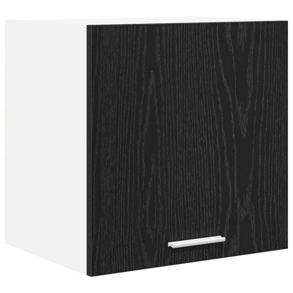 vidaXL Wall Cabinet with Door Black Oak and White 40 x 31 x 40 cm